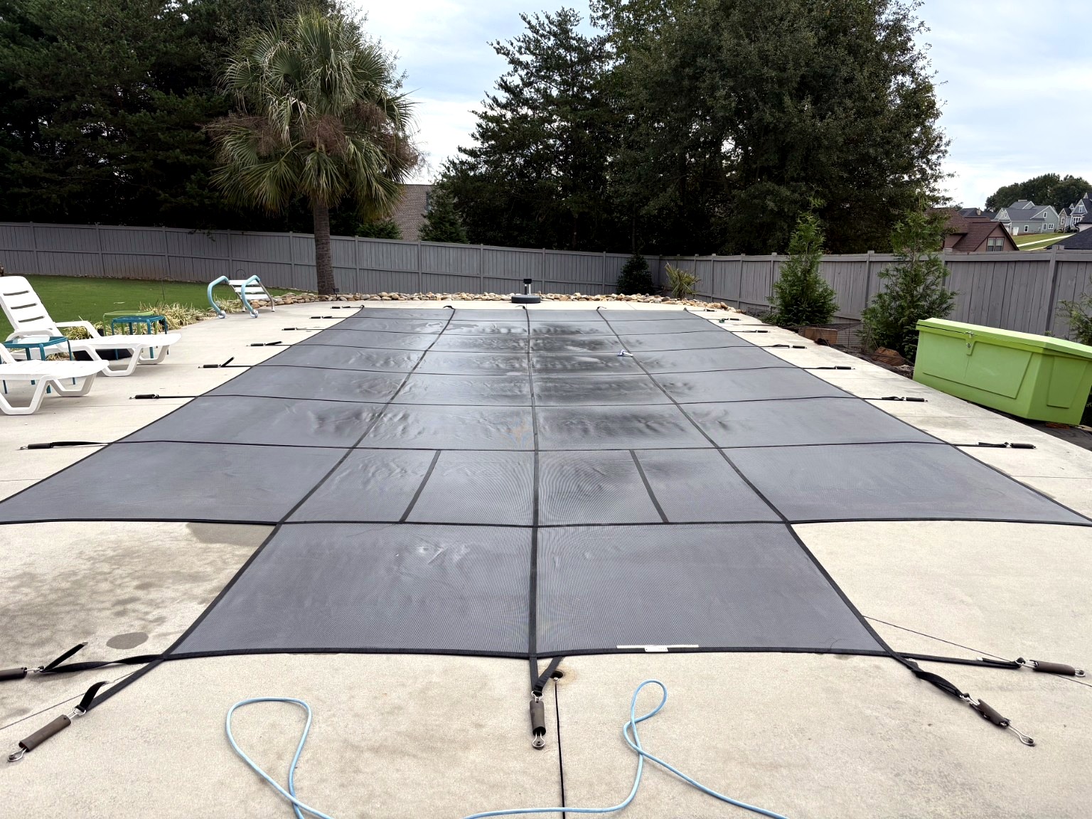 Pool Safety Cover Installed